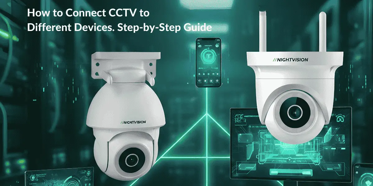 how to connect cctv to different devices